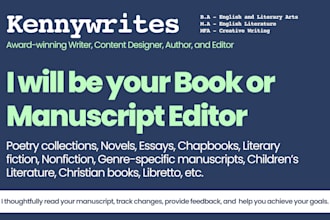 be your professional book editor, proofreader, poetry editor