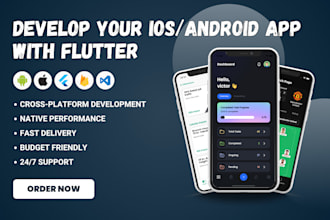 build android and ios mobile app using flutter or convert figma to flutter app