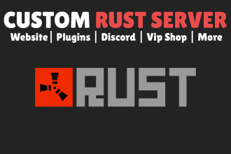 make a custom rust server and a rust website