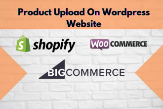 upload products on shopify, woocommerce, bigcommerce, other wordpress websites