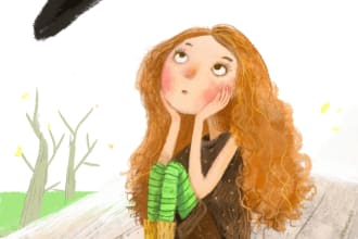 create digital illustrations with light background