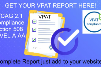 make vpat report  of your website with wcag level a aa