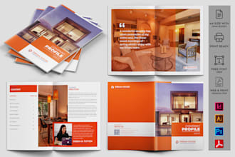 a real estate company profile, brochure and listing booklet