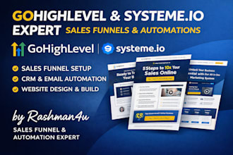 build a high converting landing page or salesfunnel in systeme io  gohighlevel