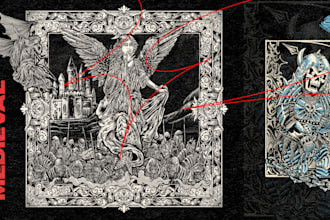 create stunning medieval fantasy illustrations with details