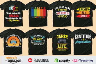 do custom typography t shirt graphic and bulk t shirt design for pod business