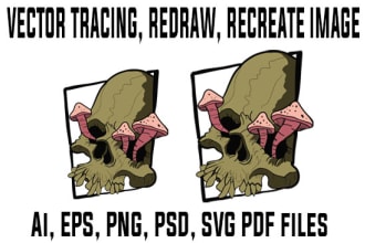 do vector tracing, redraw, recreate image