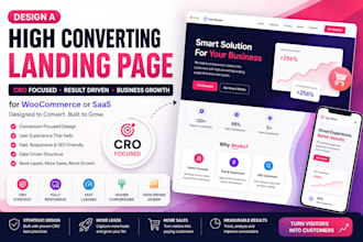 design a high converting woocommerce or saas landing page with cro