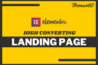 build responsive wordpress elementor landing page