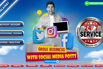 do engaging social media post designs and management for your business