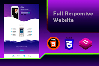 create a responsive website with HTML CSS bootstrap