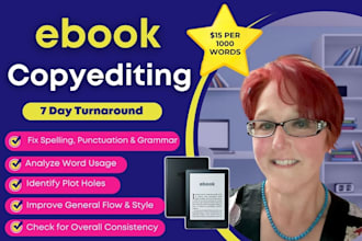 professionally copy edit your ebook or book