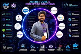 fix, develop and integrate asp net core mvc, apis and zoho, salesforce CRM