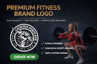 premium gym and fitness logo design for serious brands