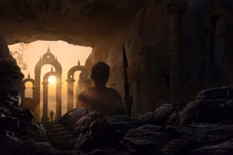create environment concept art for movie or game