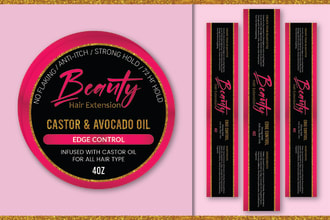 design edge control labels and sticker for hair extension