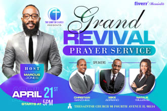 design a divine church or event flyer for social media