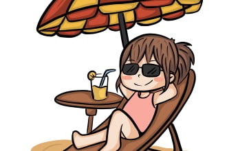 design cute chibi emoticon sticker