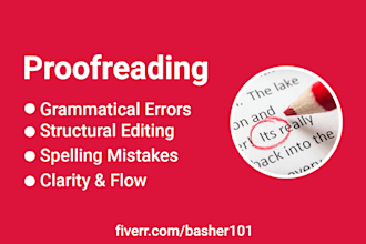 proofread and edit english documents