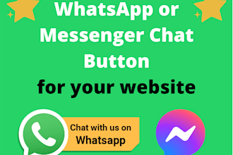 add a facebook or whatsapp chat button on your website