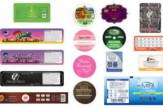 make product label, sticker, badge, hang tag and logo design