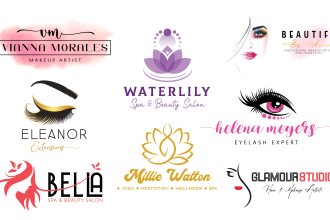 do luxury makeup cosmetics eyelash beauty salon spa logo