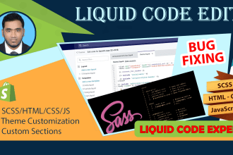 do shopify custom coding, bug fixing theme customization