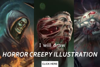 create a detailed horror creepy portrait for you