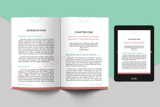 do kindle formatting ebook formatting, layout design for KDP
