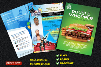 design flyer, banner, poster and brochure for your business