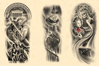 do amazing unique, detailed, and authentic tattoo designs