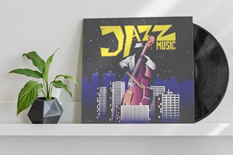 illustrate album,cd,dvd,song or single music cover