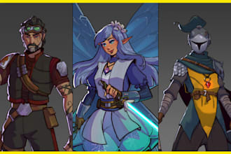 draw dnd art, cartoon, anime, oc, fan art illustration