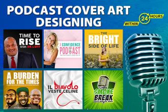 design a professional podcast cover art or cover logo