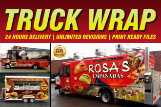 make food truck wrap design car wrap design vehicle wrap design van wrap design