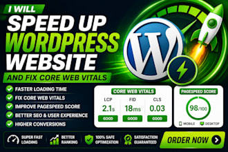 speed up wordpress website and fix core web vitals