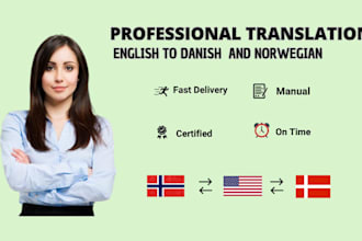 translate english to danish and norwegian manually