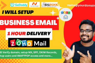 setup zoho mail for your domain within 1 hour