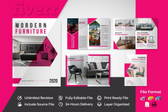 design a product catalog company profile brochure flyer poster business proposal