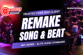 remake or produce custom beat or song to avoid copyright