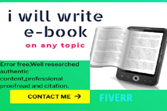 write an e book for you and edit your e book