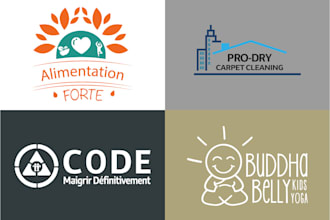 do 2 unique, modern minimalist logo design with free source files
