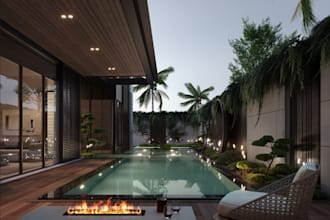 crate an exterior 3d rendering with 3ds max