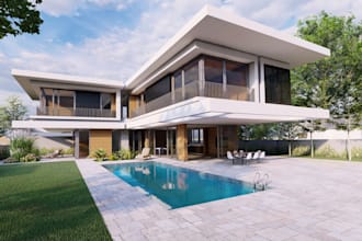 do interior and exterior design with high quality render