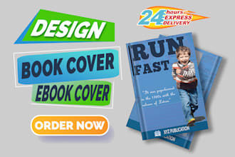 design a professional book cover and ebook cover back and spine