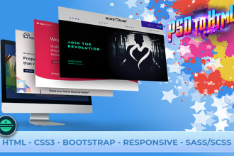 convert PSD to HTML responsive
