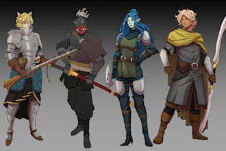 draw character design, concept art, fantasy, fanart, dnd characters