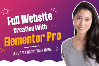 design your wordpress website using elementor pro page builder