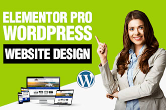 design wordpress website using elementor pro page builder