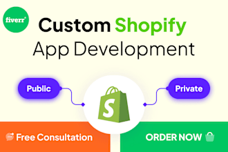 be your shopify app developer to build custom private and public shopify app